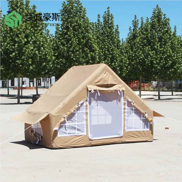 布充气帐篷户充旅游野营防棉雨气房子一外体式免搭建房型UME露营