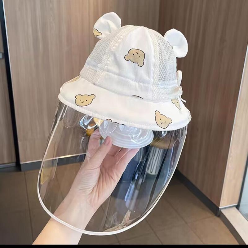 婴幼儿外出防护面罩儿童全脸新生婴儿小月龄宝宝初生防疫帽防飞沫