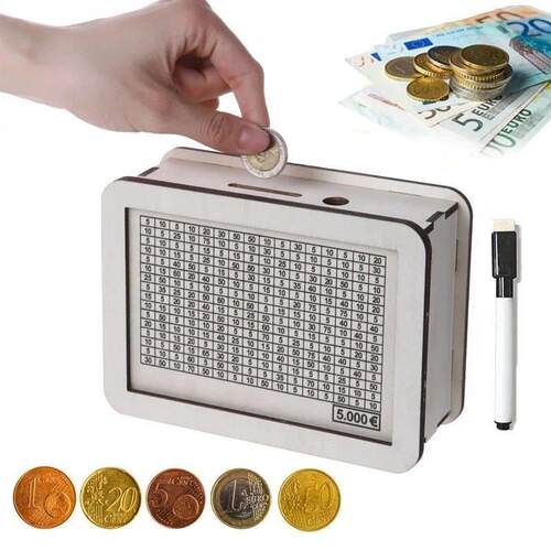 Money Box, Piggy Bank, Wood Money Bank, Reusable Money Box w