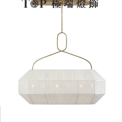 灯上海现代新中式非标工程别墅酒店设计师创意布艺餐厅绕布吊灯