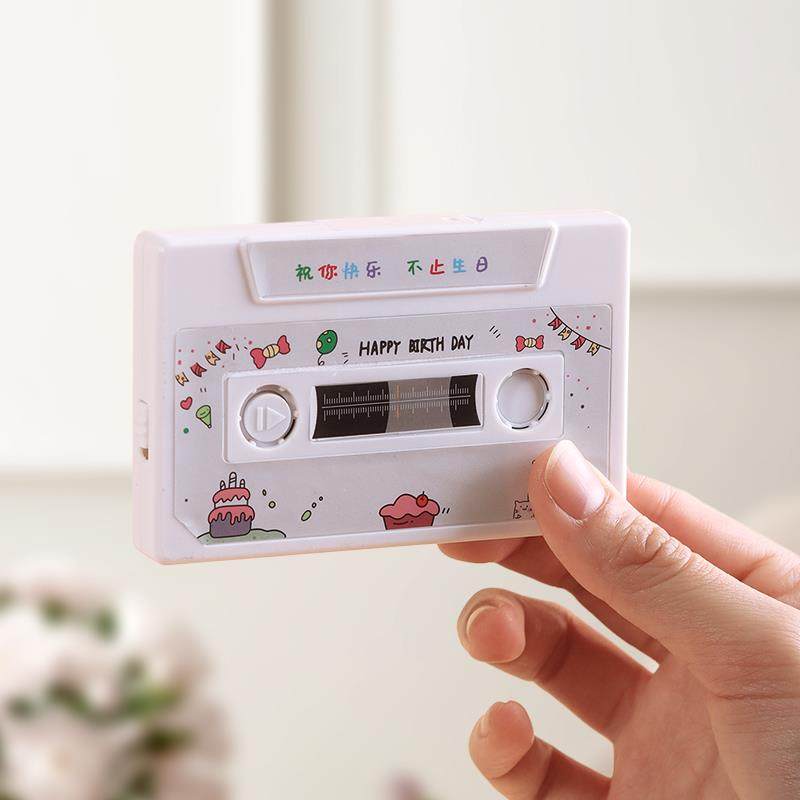 生日贺卡覆古录音录音带礼物录音留声卡儿童创意音乐卡片表白录音