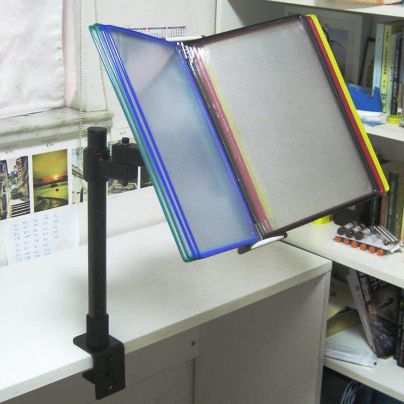 桌面翻页旋转展示架展示页面转轴壁挂式文件保护袋资料