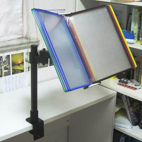 桌面翻页旋转展示架展示页面转轴壁挂式文件保护袋资料