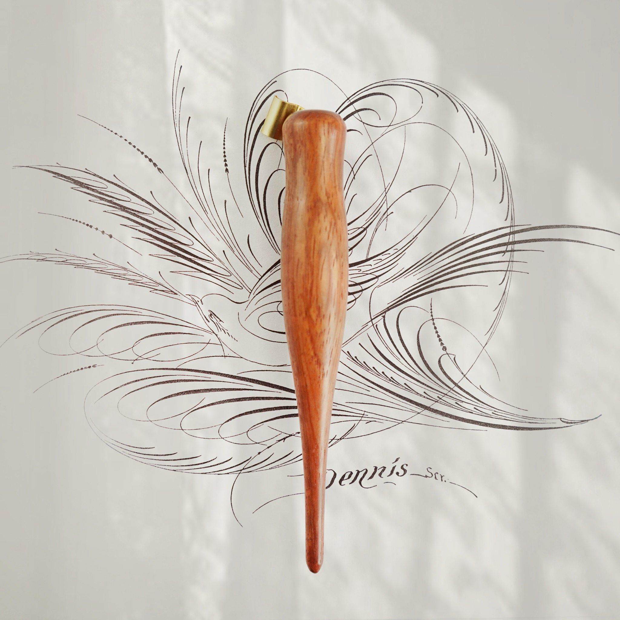 结衣英文书法Carrot罗卜斜杆矮胖蘸水笔杆铜版体ES字体花体圆体