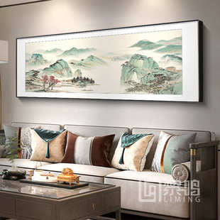 竹子水墨画新中式客厅装饰画大气沙发背景墙挂画办公室山水画壁画