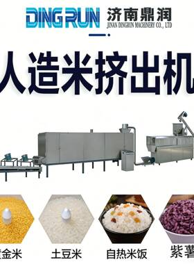 时产500kg人造米加工设备全自动营养强化米膨化机葛根合成米机器