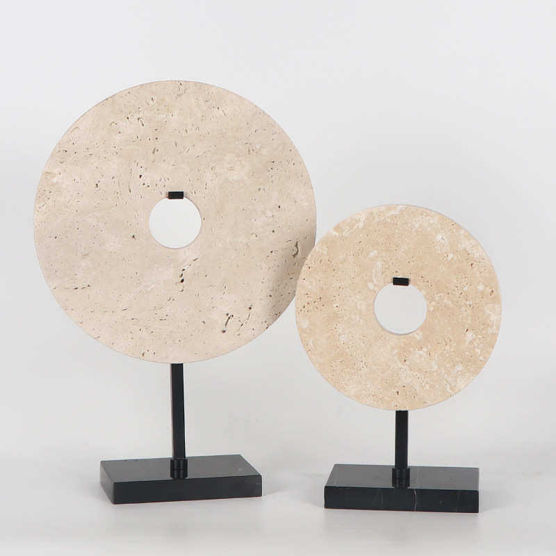 新中式平安扣大理石摆件样板房酒店客厅别墅玄关桌电视柜软装饰品,家居饰品,装饰摆件,淘宝优惠券,粉丝福利购,淘宝优惠卷