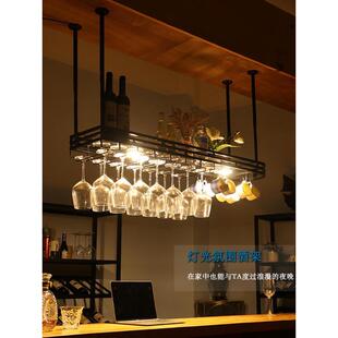 创意红酒架吊架家用高端红酒杯架子展示架酒吧台悬挂倒挂高脚杯架