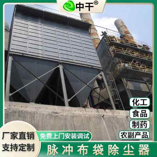 中干干燥厂家供应工业袋式除尘器脉冲单机除尘设备饲料车间收尘器