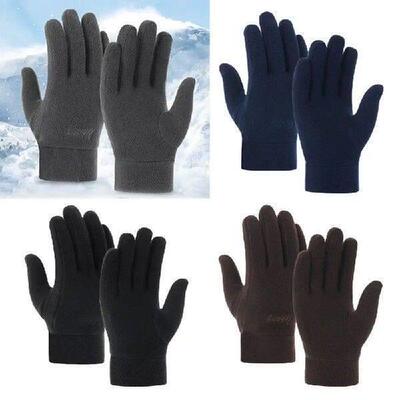 Riding Driving Gloves Outdoor Sport Fleece Furry Warm Mitts