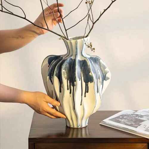 小清新北欧创意花瓶高级感办公摆件客厅餐桌装饰花器摆件