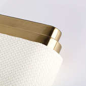 椭圆装 饰品扁形简现代创意金属极花奢桌面皮革器摆件轻样板间花瓶