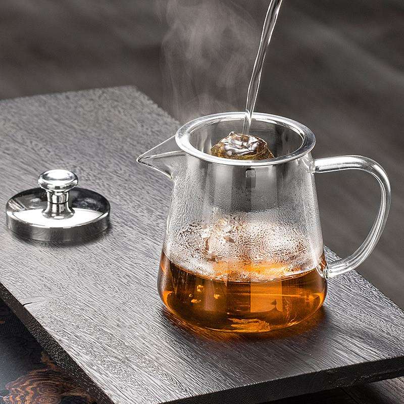 加厚高硼硅耐热玻BL387-2家用茶具璃公柑茶道杯带茶漏过滤分器小