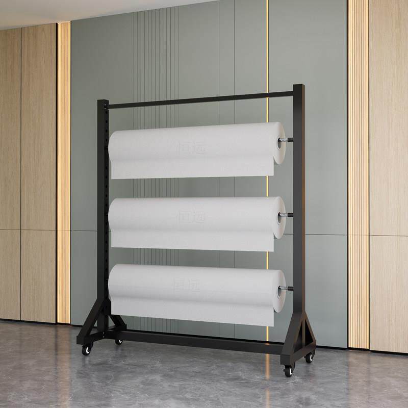 新款农膜货架塑料薄膜架子皮革包装纸桌布展架面料布料布卷展示架