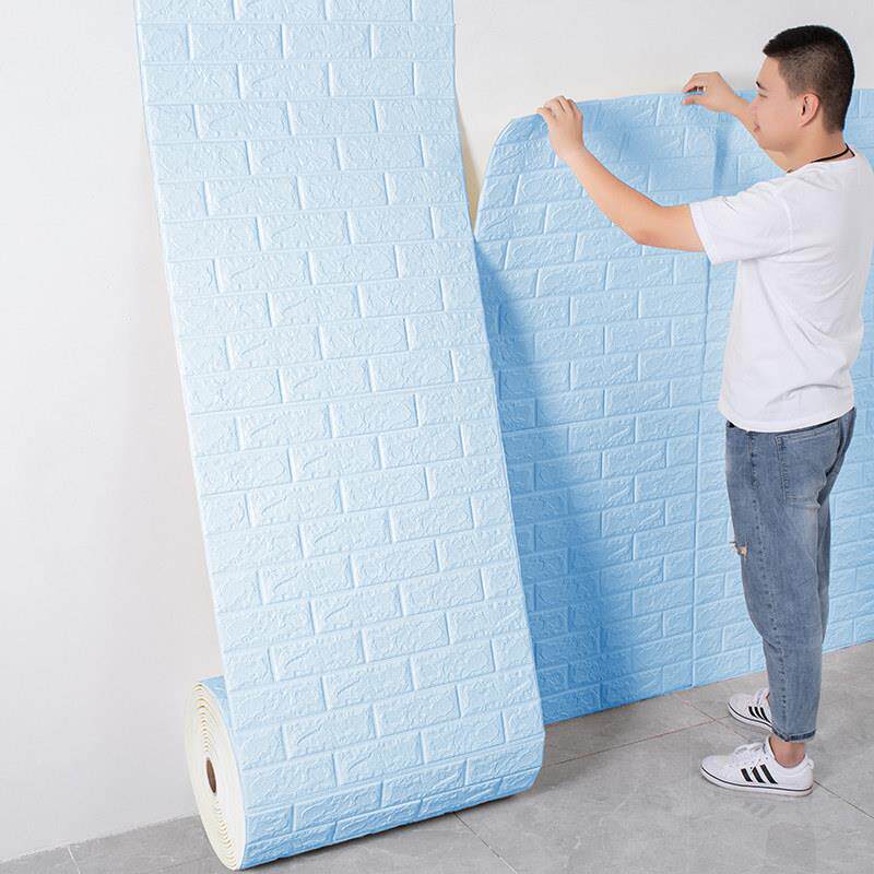 壁纸自粘3d立体壁贴泡沫防水背景墙砖纹壁纸宿舍卧室温馨装饰贴纸