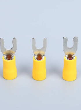 KT凯士通LSV5.5-5锁扣叉形预绝缘端头紫铜鼻冷压接线端子12-10