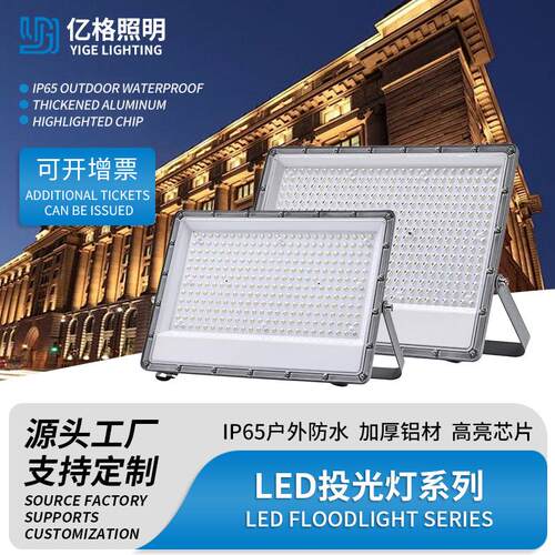 热卖跨境LED投光灯蚂蚁射灯100W户外防水工地泛光灯球场照明灯