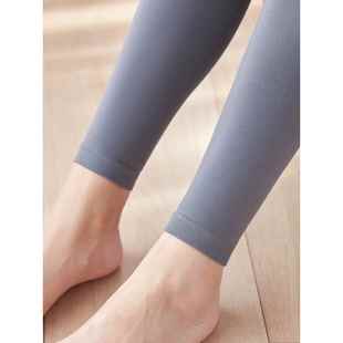 春季无缝肤色九分裤袜女薄款外穿显瘦黑灰色打底裤薄绒中0127r