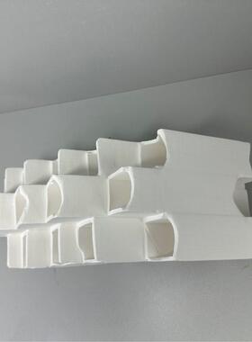 家方通简瓷约创意白色管巢形陶花器样术板间售楼处VWB客厅艺软装
