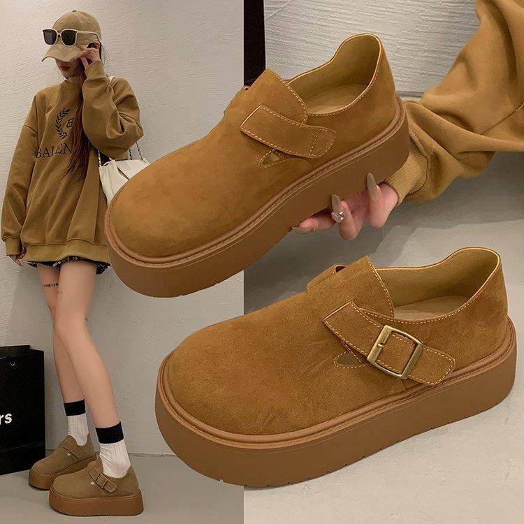 厚底勃肯鞋女2026年春新款时尚松糕单鞋美拉德一脚蹬乐福鞋0115w,女鞋,勃肯鞋/软木鞋,淘宝优惠券,粉丝福利购,淘宝优惠卷