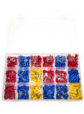 货源 1200pcs盒装压线端子组合 阻火/阻燃冷压端子 厂家直销