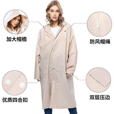 durable thick EVA women men raincoat waterproof cap poncho