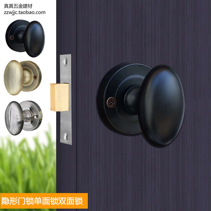 隐形门锁单面锁暗锁隐藏式双面锁室内卧室房门背景墙无钥匙暗门锁