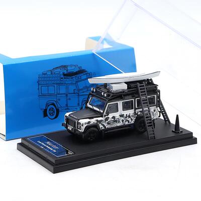 高档Master1:6虎4 路卫士110 海湾石油GU汽L F大脚改装仿真合金车