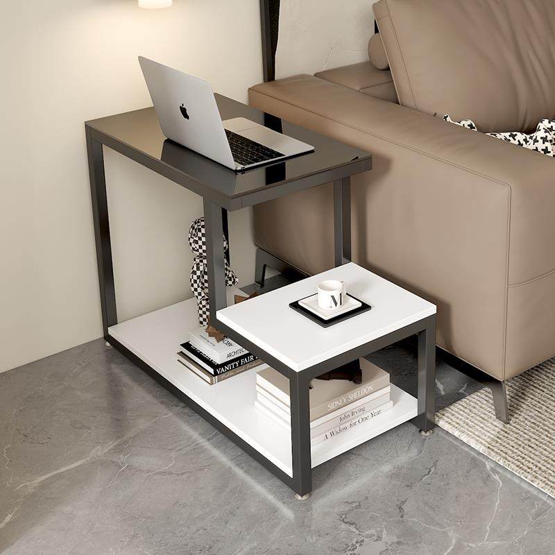 约沙发边几角几小桌子迷你轻99001简钢奢化玻璃移茶几客厅动置物