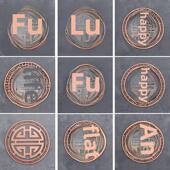 饰花铜花贴饰片 饰纯铜装 中式 圆形紫铜茶几沙发椅背家具贴背景墙装