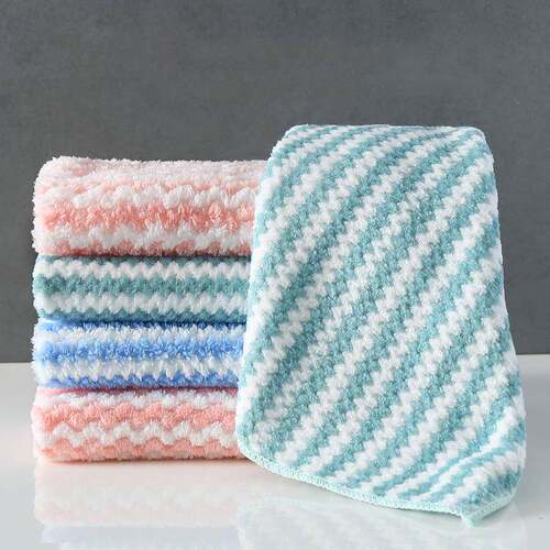 Edge-locked dishcloth, kitchen cleaning cloth, highly absorb