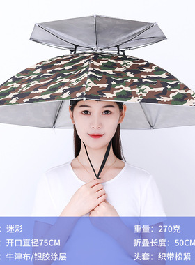 现货垂钓大号帽子头戴头戴工艺伞