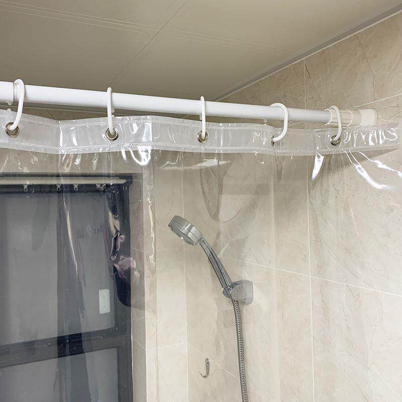 Shower Curtain Transparent Bath Waterproof White Plastic浴帘