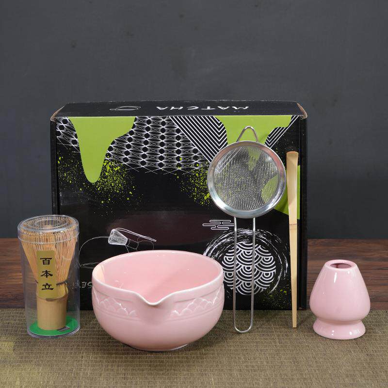 抹茶碗陶瓷日式打抹茶用套装茶筅竹子抹茶刷百本立宋代点茶道彩盒