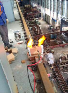 厂家施工 QU120钢轨铝热焊 码头轨道铝热焊 钢厂轨道焊接