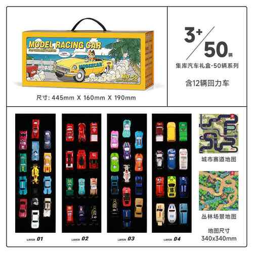 高档Mobee iku汽工车礼盒儿童玩男孩合J金汽车人模型礼具品礼盒