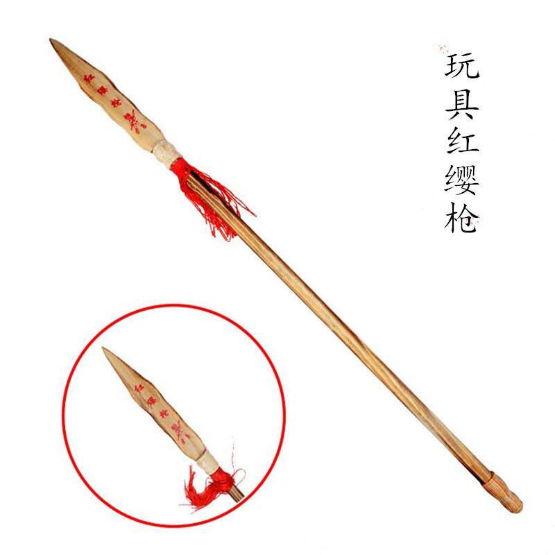 庙会热卖工艺品 木制玩具红缨枪 木制儿童红英枪 庙会地摊热销