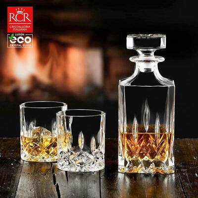 意大利进口RCR傲柏水晶玻璃威士忌杯酒杯醒酒器酒具酒樽套装7件套