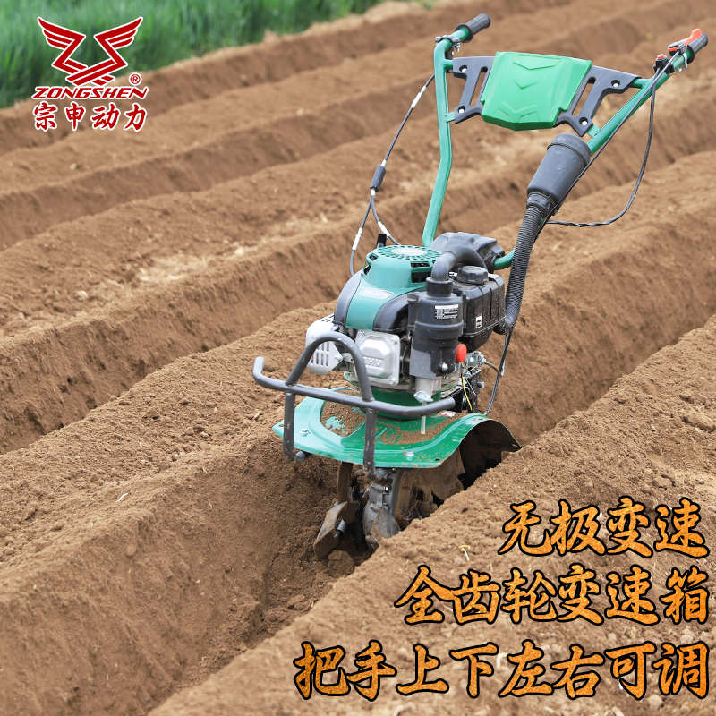 宗申动力微耕机小型耕田耕地翻土犁田机开沟培土多功能旋耕机农用