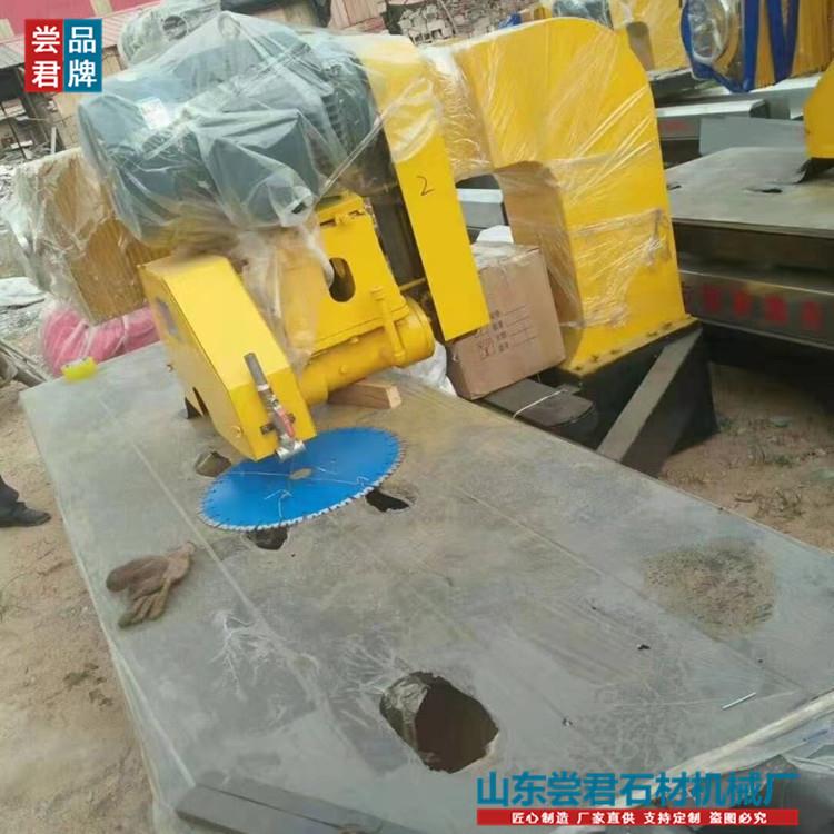 供应石材切割机SJQ-600A型台式切边机油寝导轨铸造平台45度倒角