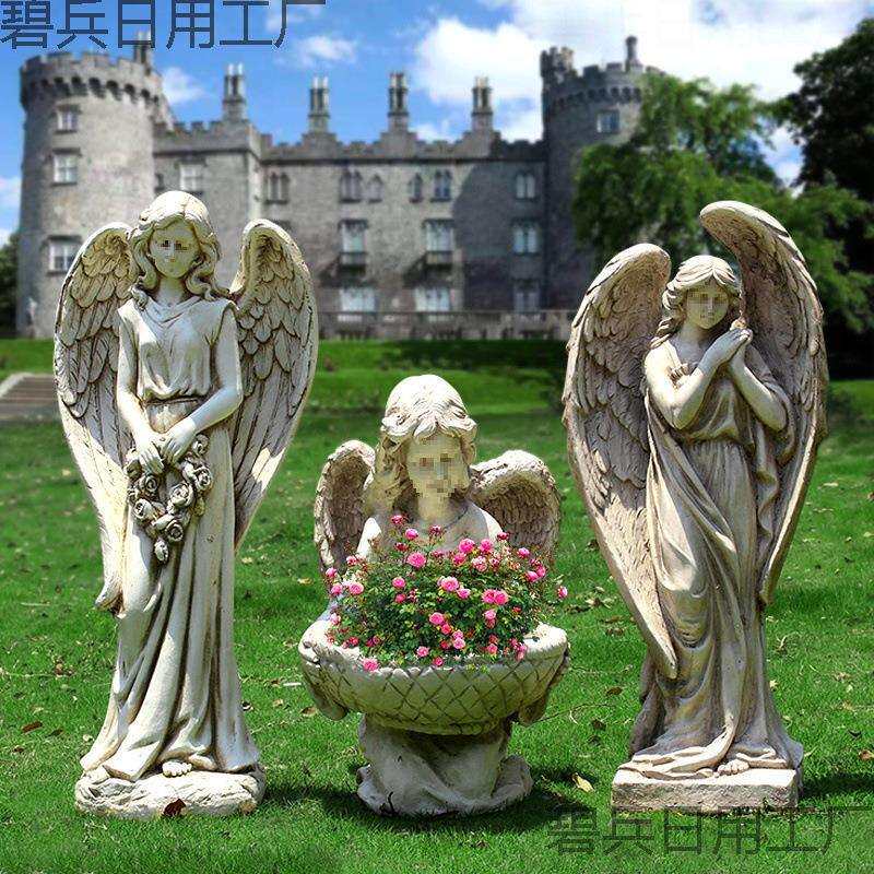 欧式摆件罗马柱花盆雕塑庭院别墅阳台花园婚庆装饰园林工艺品