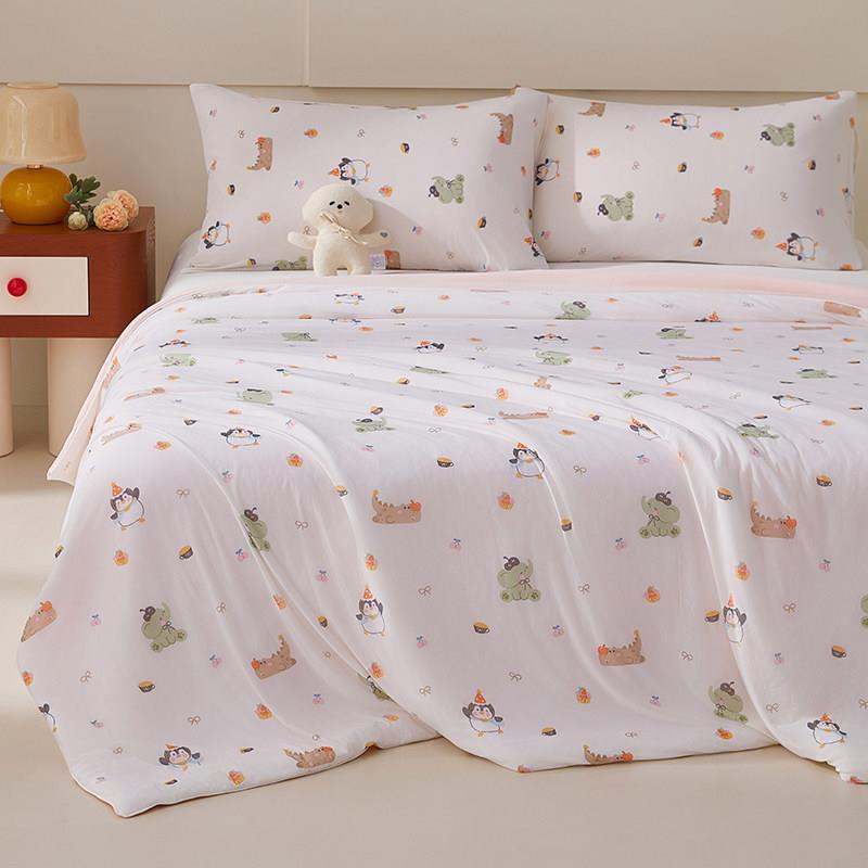 双面凉感冰丝被子夏季薄被芯夏天单人宿舍空调被凉感丝夏凉被夏被