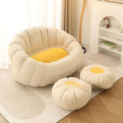 懒人沙卧发KWJ豆袋家用室可躺可睡网卧红阳休闲躺椅台室榻榻米小