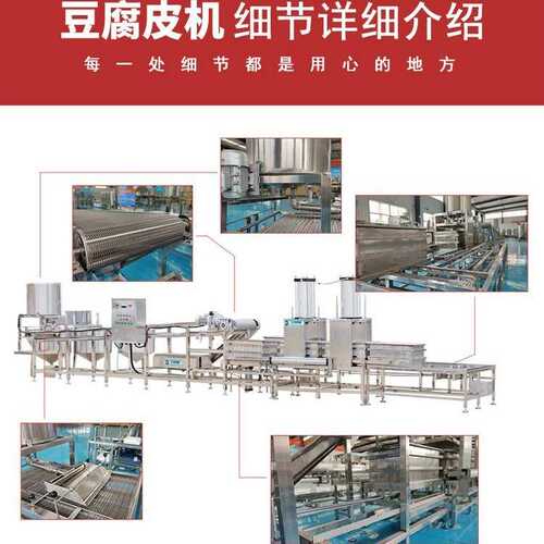豆腐皮机械厂家 豆制品厂专用大型生产线仿手工全自动豆腐皮机器