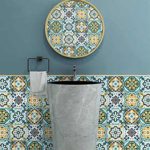 厨房卫生间浴室墙纸自粘地板贴墙贴花砖防水瓷砖贴纸墙面防潮地贴