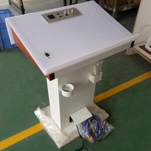 广东学校公司升降台多媒体豪华电动摇控自动升降演讲台领导发言台