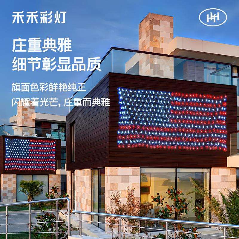 皮线24V低压国旗造型灯外贸出口高品质彩色旗帜灯工厂led灯