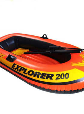 INTEX58331探险者二人船组 充气船皮划艇 手划船漂流船
