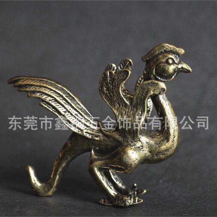 黄创铜意小摆件大兽青龙白虎朱雀装饰摆件