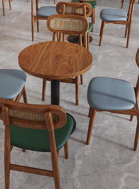 高定西餐厅卡座料火桌锅餐饮桌小吃日店圆方咖啡甜品粉面馆xkq-36